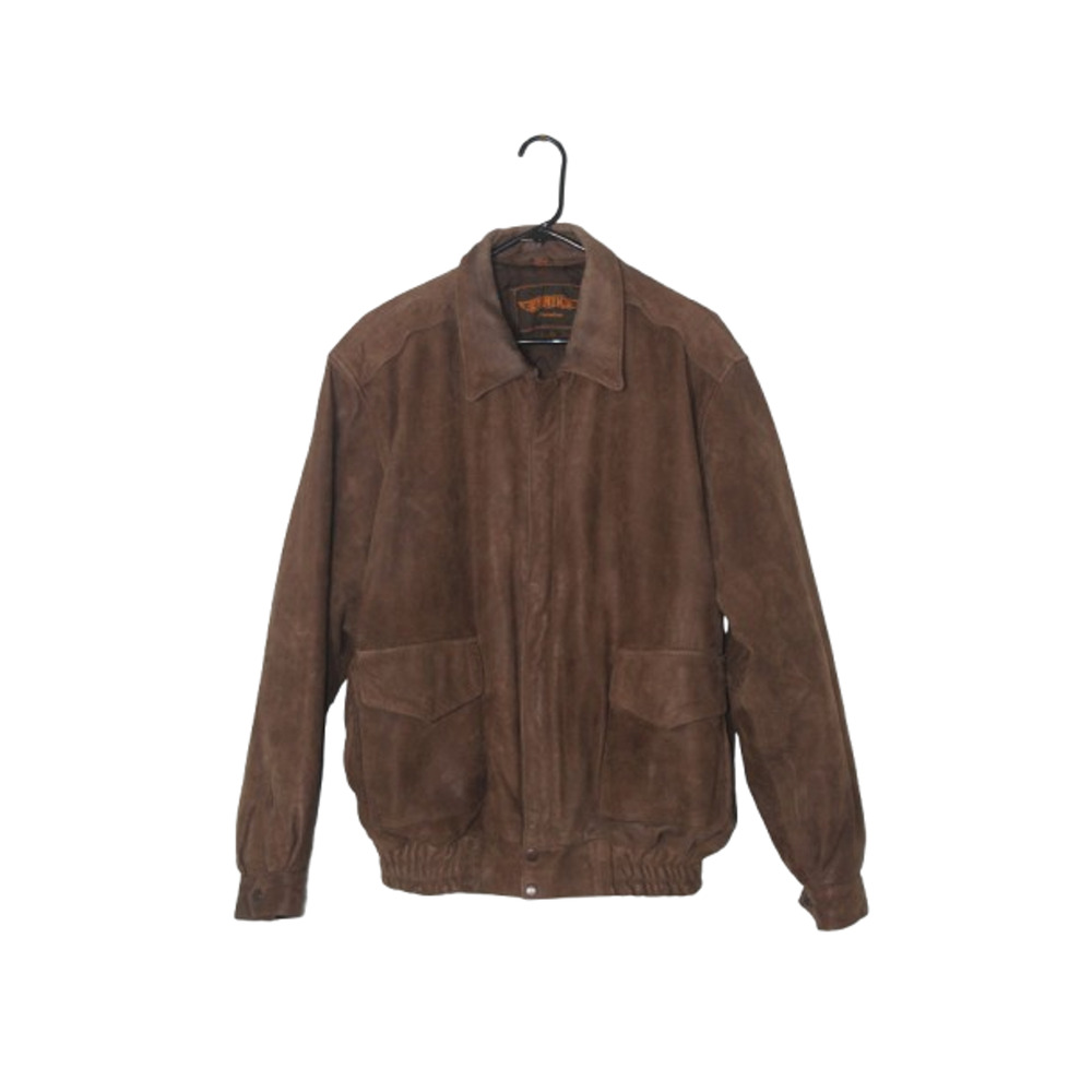 Unik Premium Leather Jacket Men's XL Brown Suede - Preowned, Great Condition